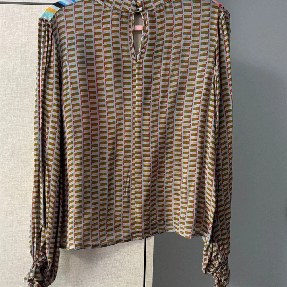 Conditions Apply for Anthropologie size M mixed print blouse - Picture 6 of 8